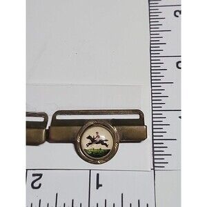 Vintage Equestrian Tie Clip Horse Racing Jockey Motif Gold Tone Men’s Jewelry